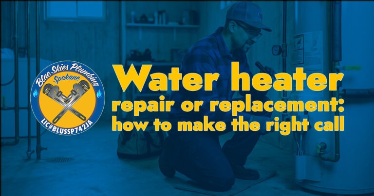 Blue Skies Plumbing water heater service for a Spokane homeowner